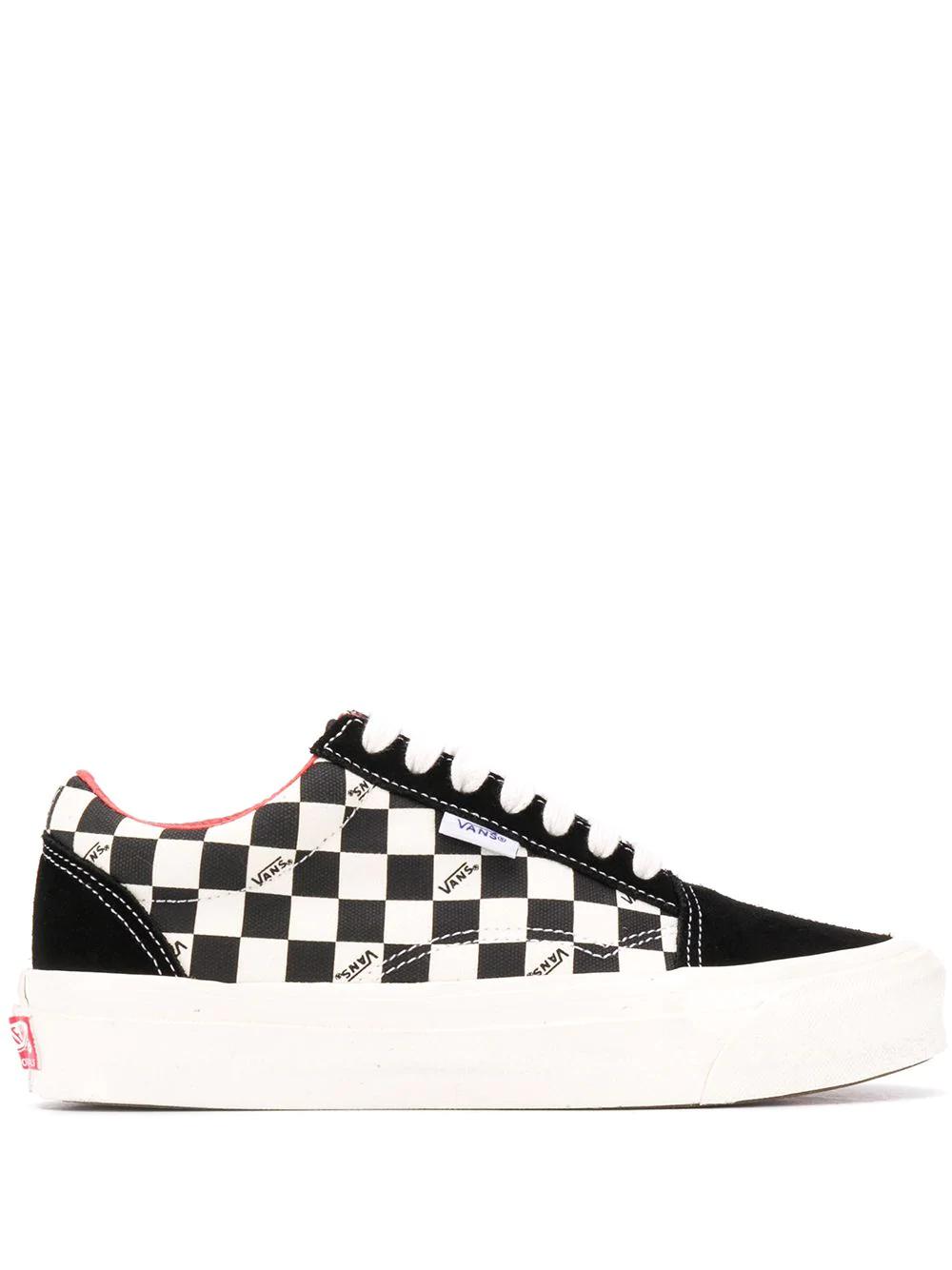 checkerboard flatform trainers by VANS