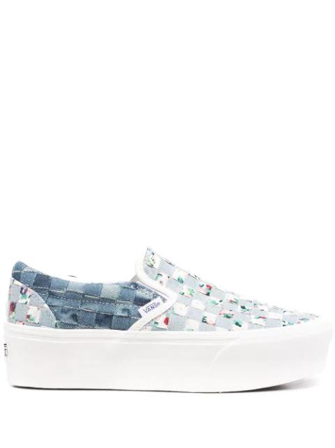 interwoven floral-design sneakers by VANS