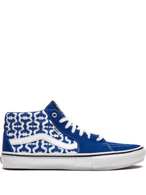 x Supreme Grosso Mid "Monogram S - Royal" sneakers by VANS