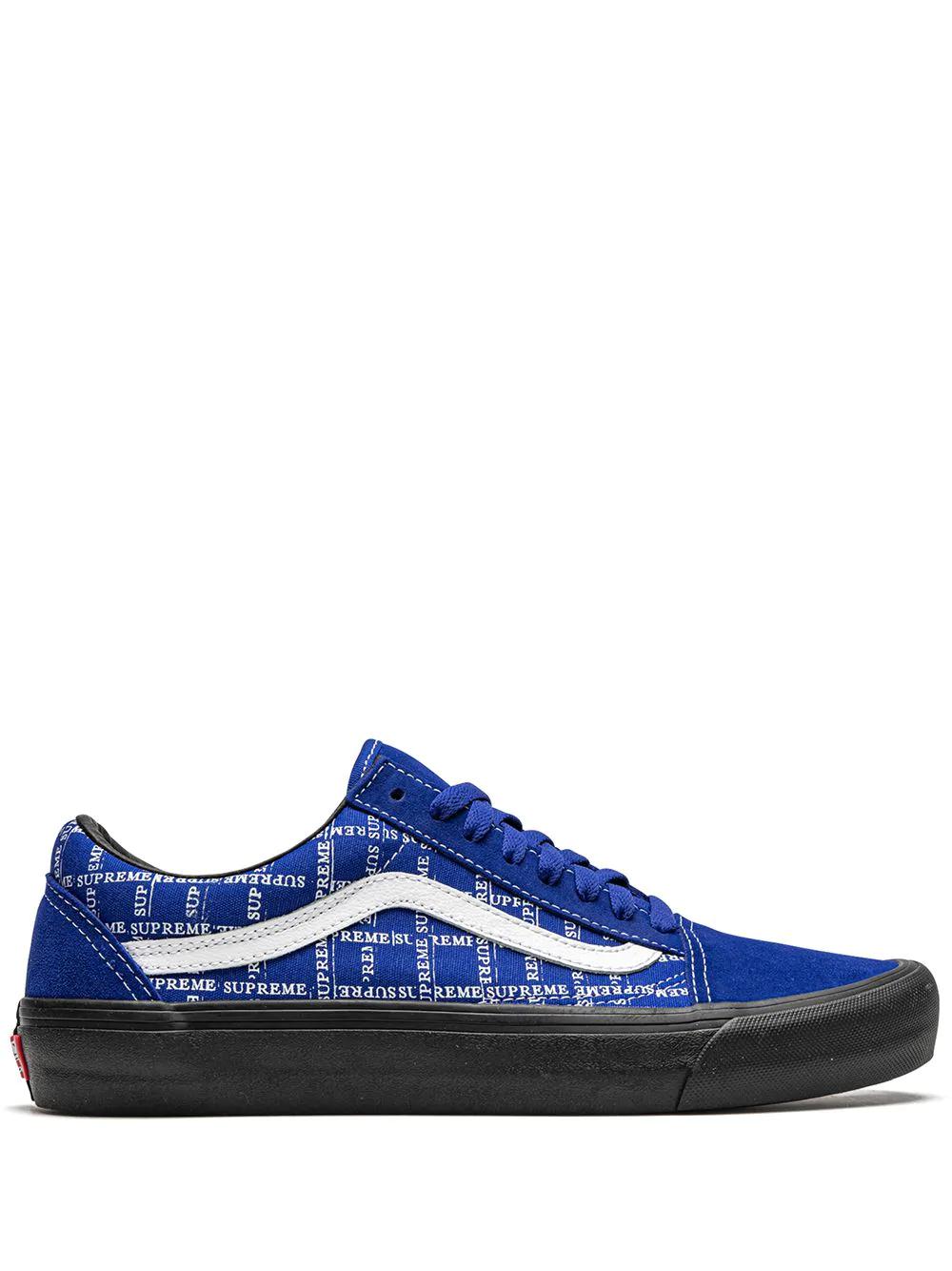 x Supreme Old Skool Pro "Grid Logo - Blue" sneakers by VANS