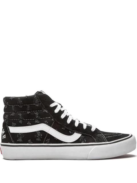 x Supreme Sk8-Hi "Hole Punch Denim - Black" sneakers by VANS