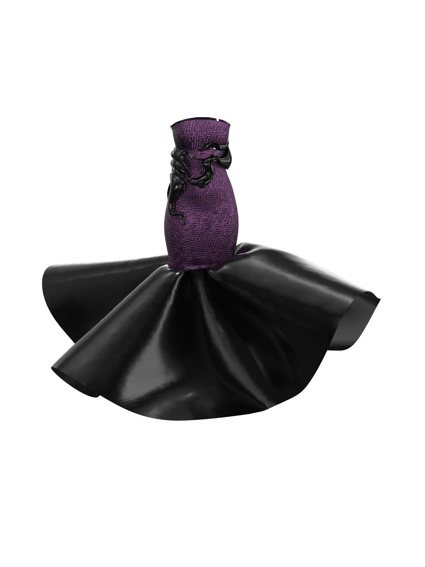 Midnight Plum Gown by VANSHIKA HIMATSINGKA