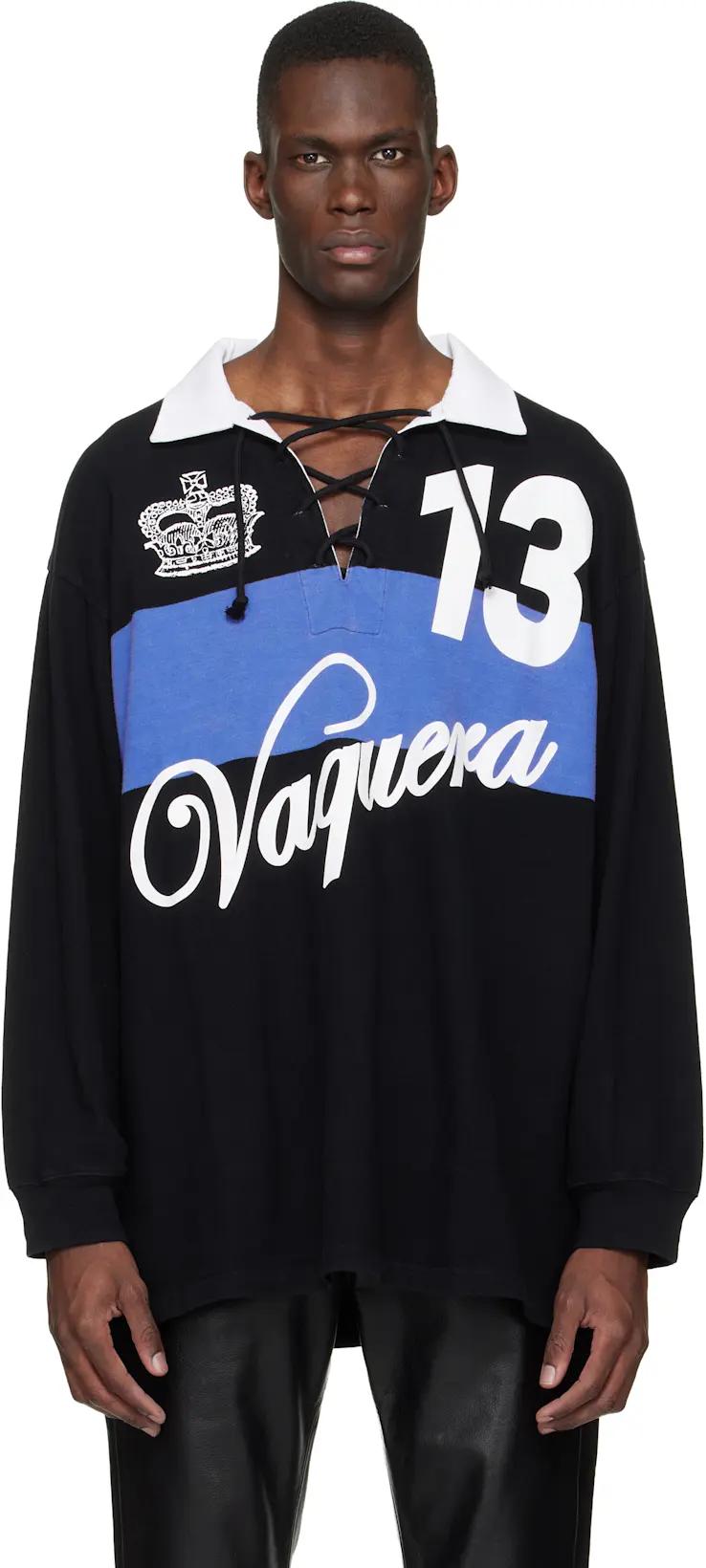 Black Rugby Polo by VAQUERA