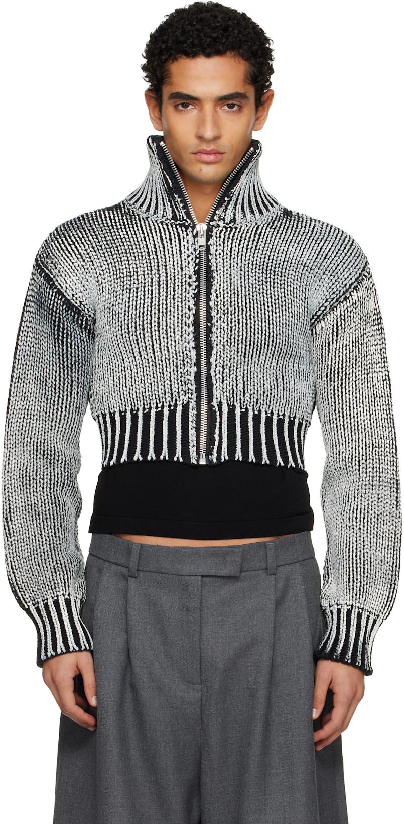Black & White Zipper Jacket by VAQUERA