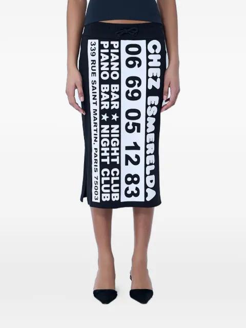 Chez Esmerelda graphic-print midi skirt by VAQUERA