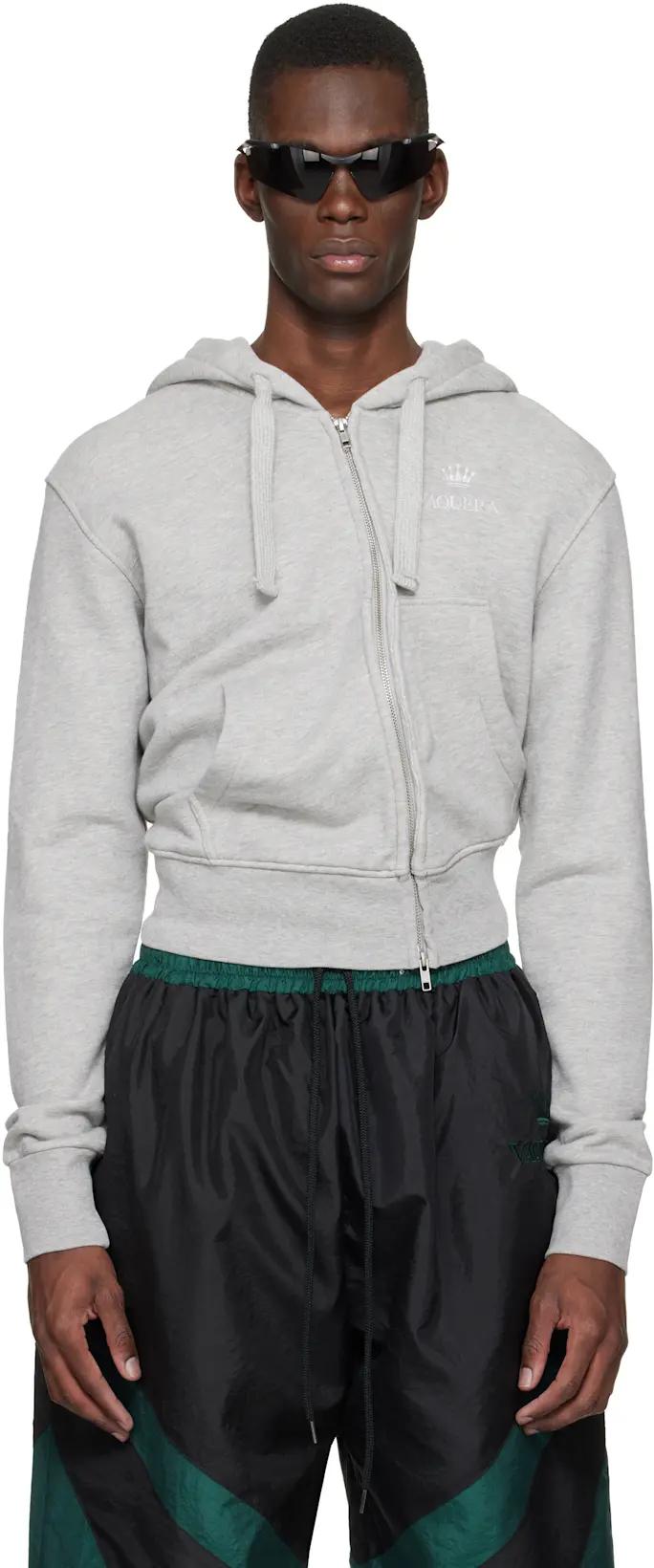 Gray Twisted Hoodie by VAQUERA