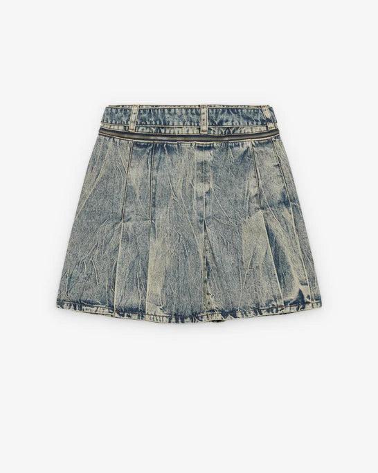 VAQUERA - Women's Denim Carwash Skirt Woven - (Blue) by VAQUERA