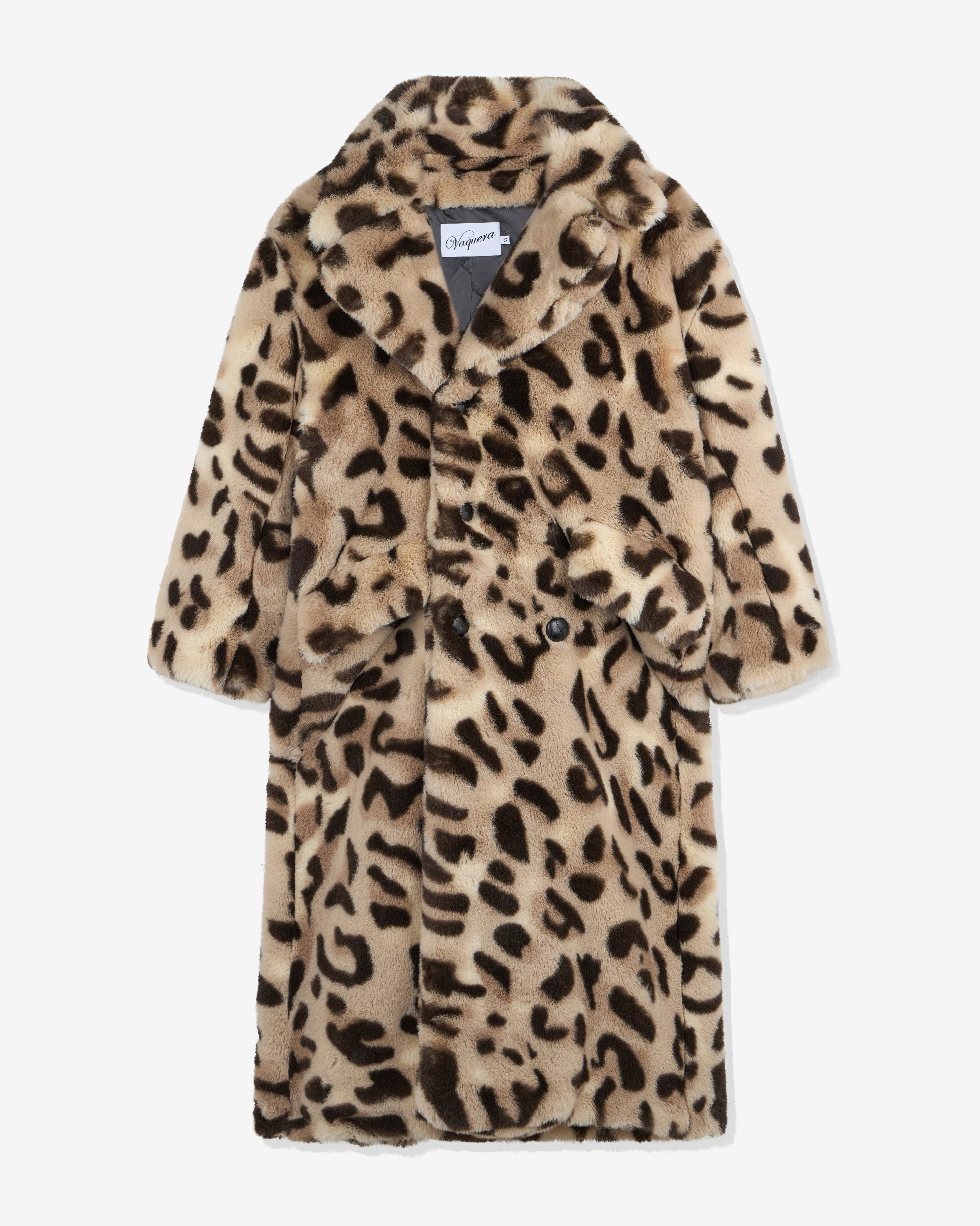 VAQUERA - Women's Faux Leopard Coat Woven - (Animal Print) by VAQUERA