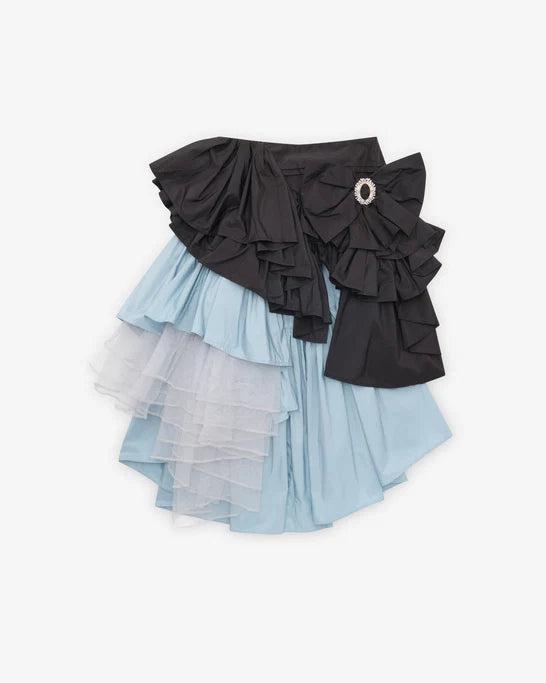 VAQUERA - Women's Layered Skirt Woven - (Black) by VAQUERA