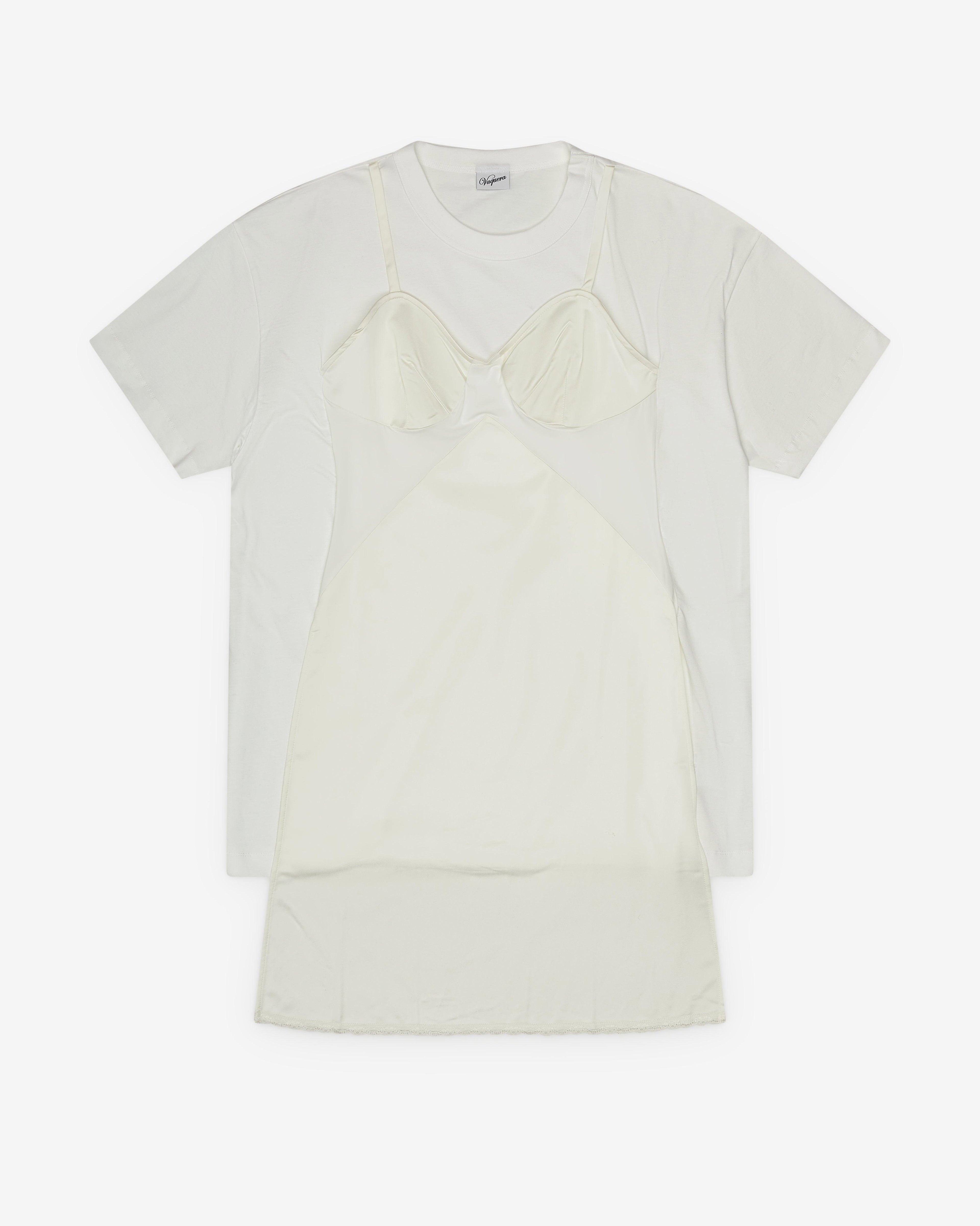 VAQUERA - Women's Slip Dress t-shirt Knit - (White) by VAQUERA