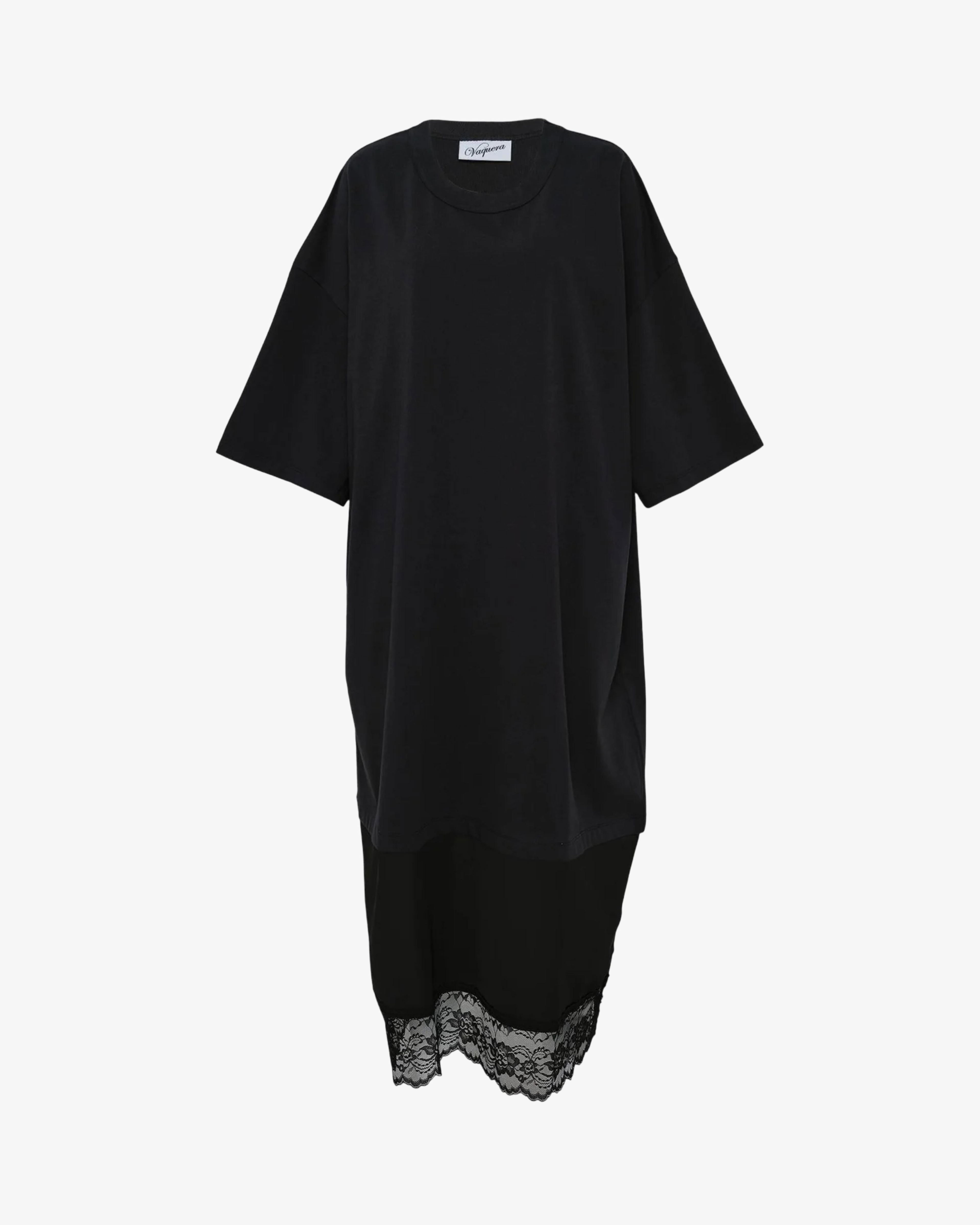 VAQUERA - Women's Slip Skirt Tall Tee Knit - (Black) by VAQUERA