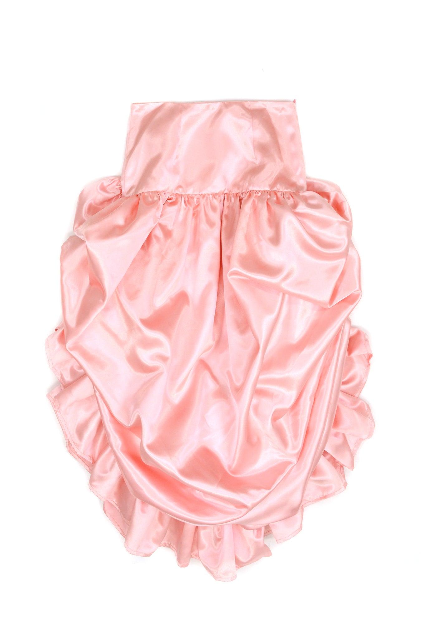 Vaquera Pink Satin Curtain Skirt by VAQUERA