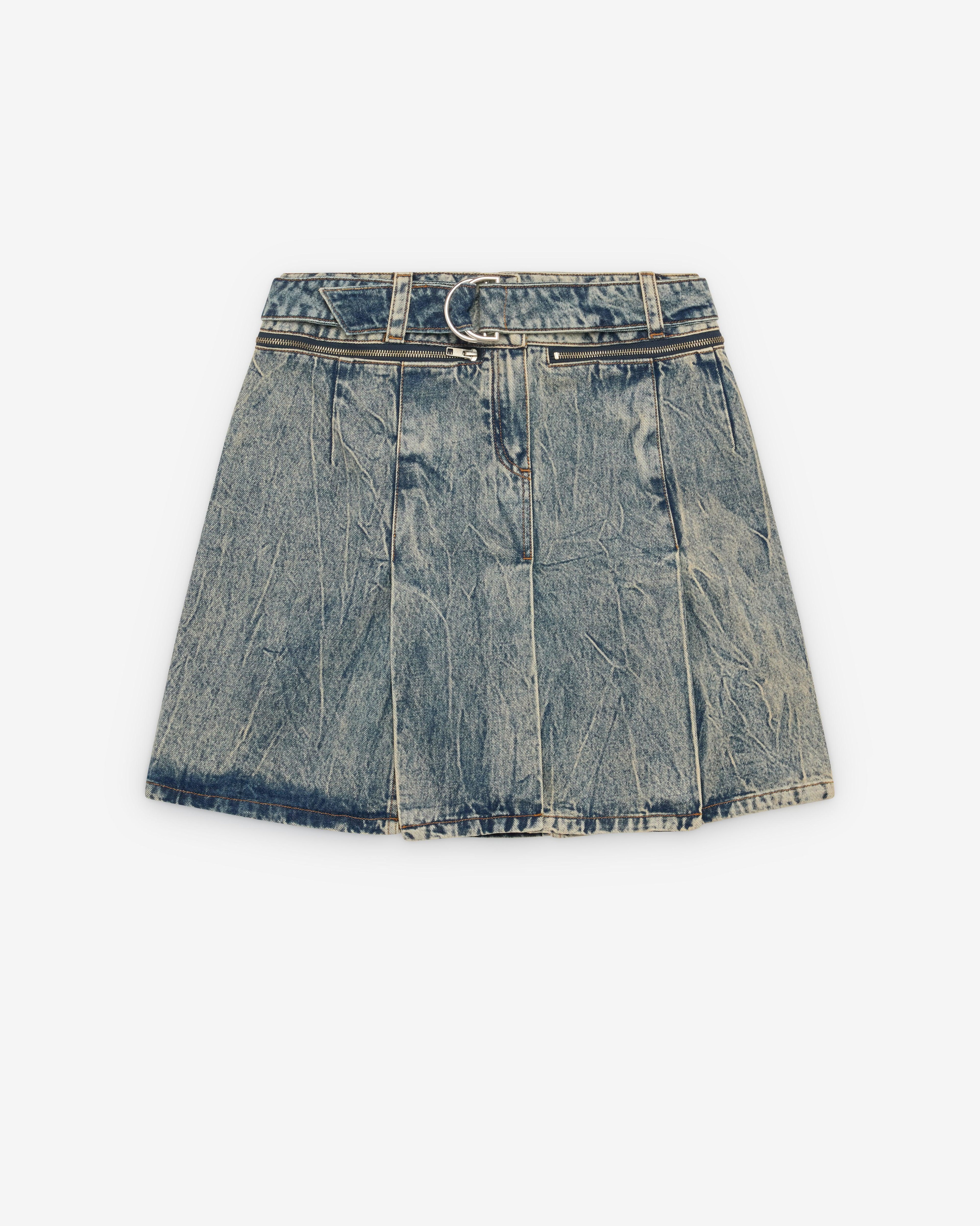 Vaquera - Women's Denim Carwash Skirt - (Blue) by VAQUERA