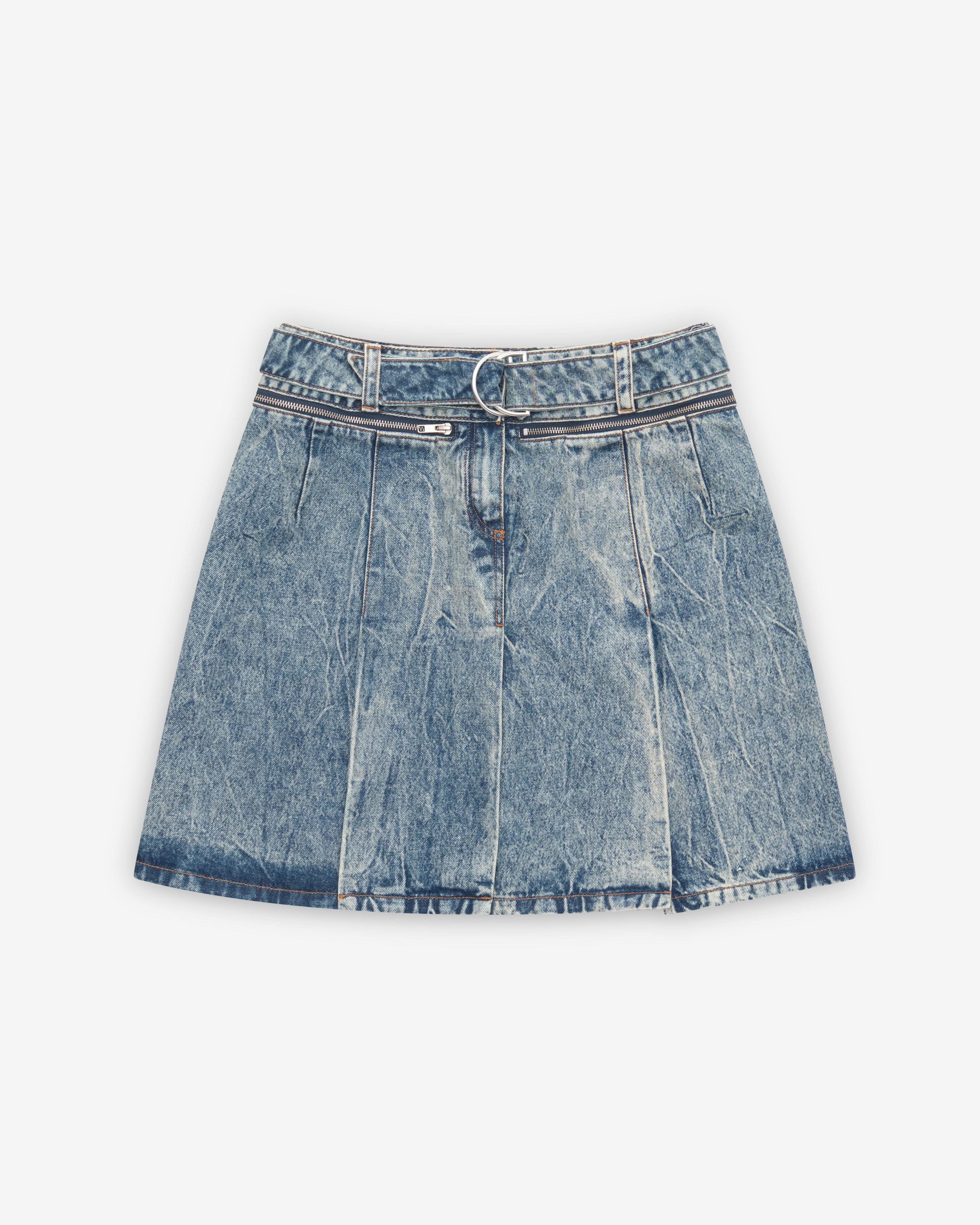 Vaquera - Women's Denim Carwash Skirt - (Blue) by VAQUERA