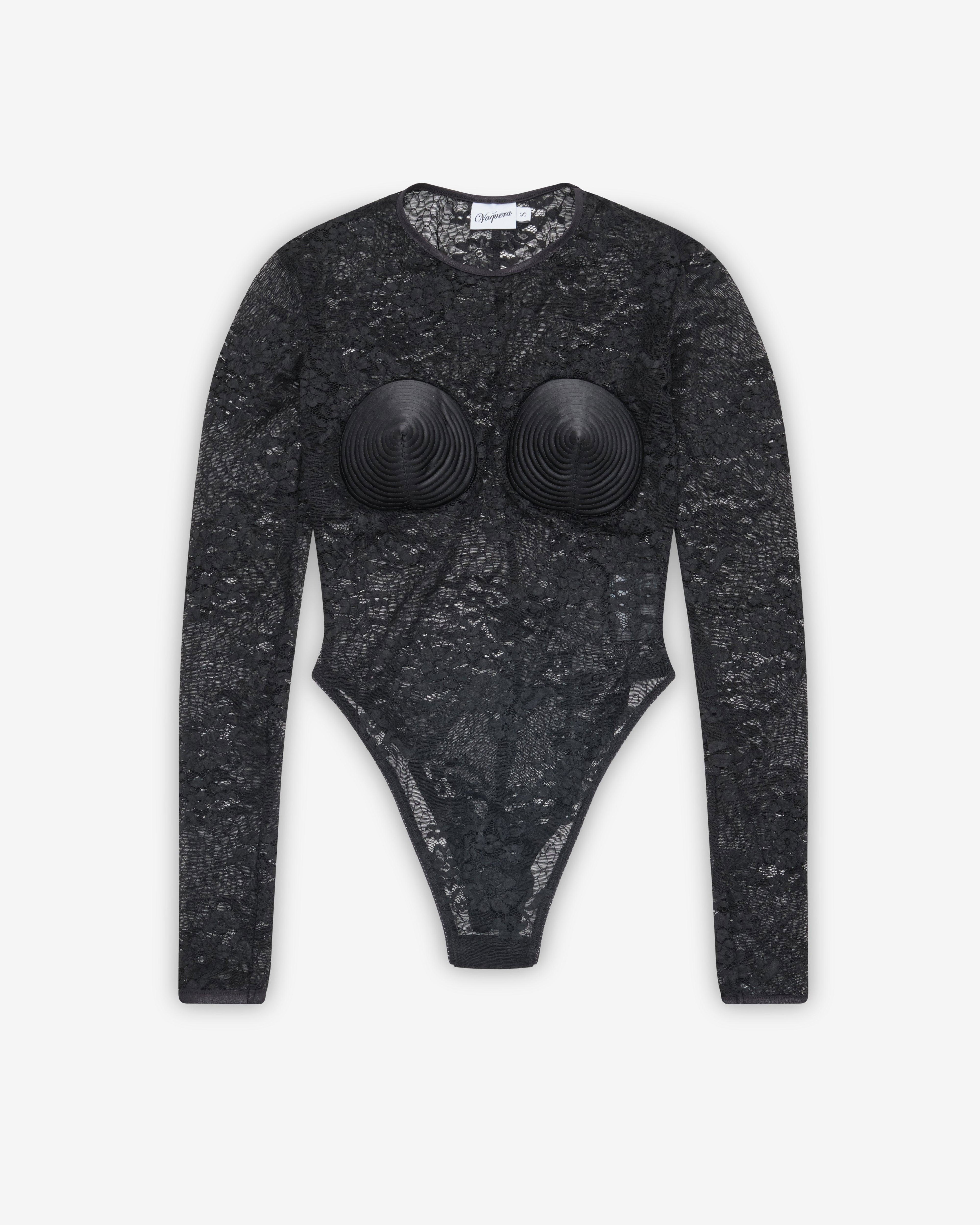 Vaquera - Women's Lace Bullet Bra Body Suit - (Black) by VAQUERA