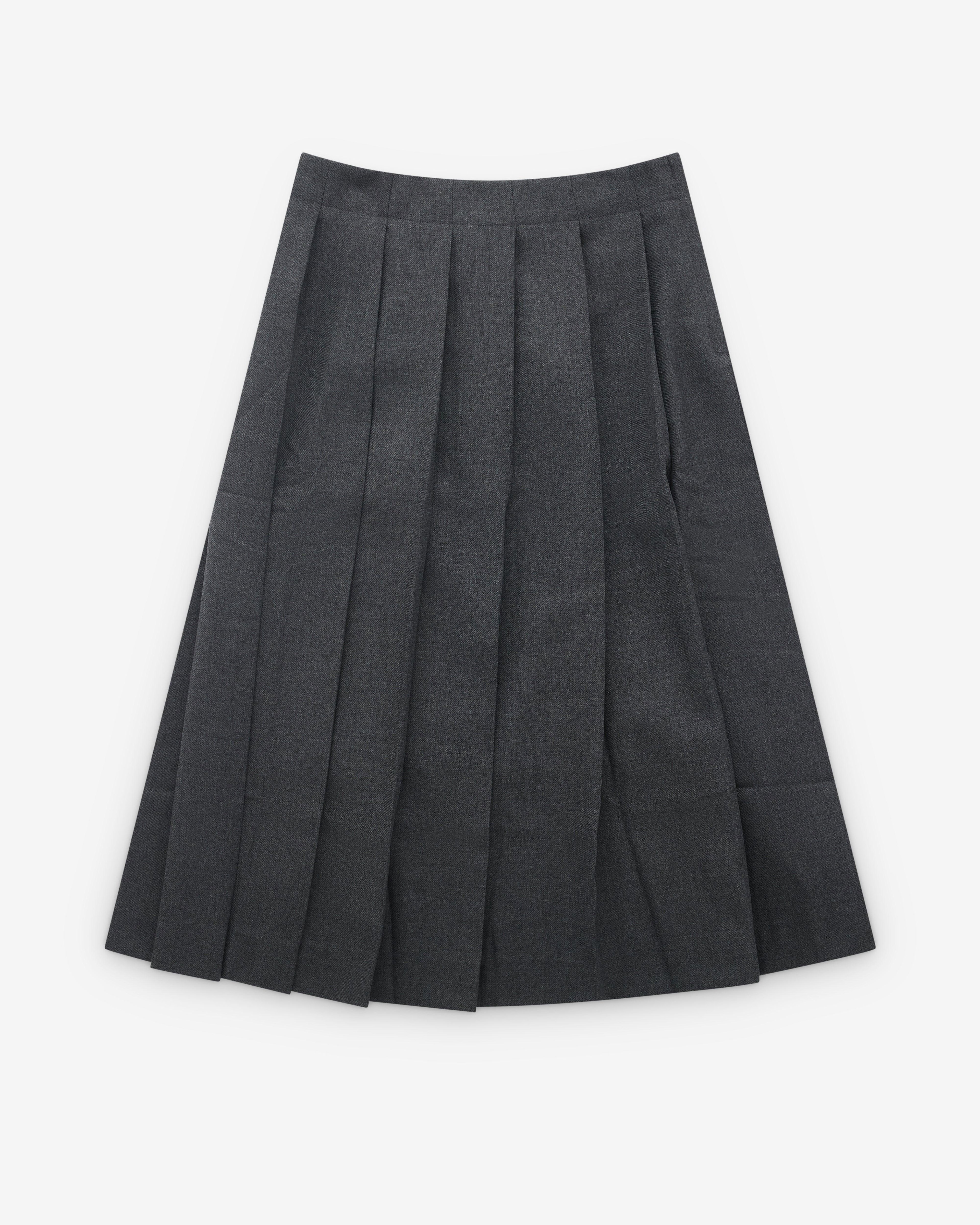 Vaquera - Women’s Pleated Panelled Skirt - (Dark Grey) by VAQUERA