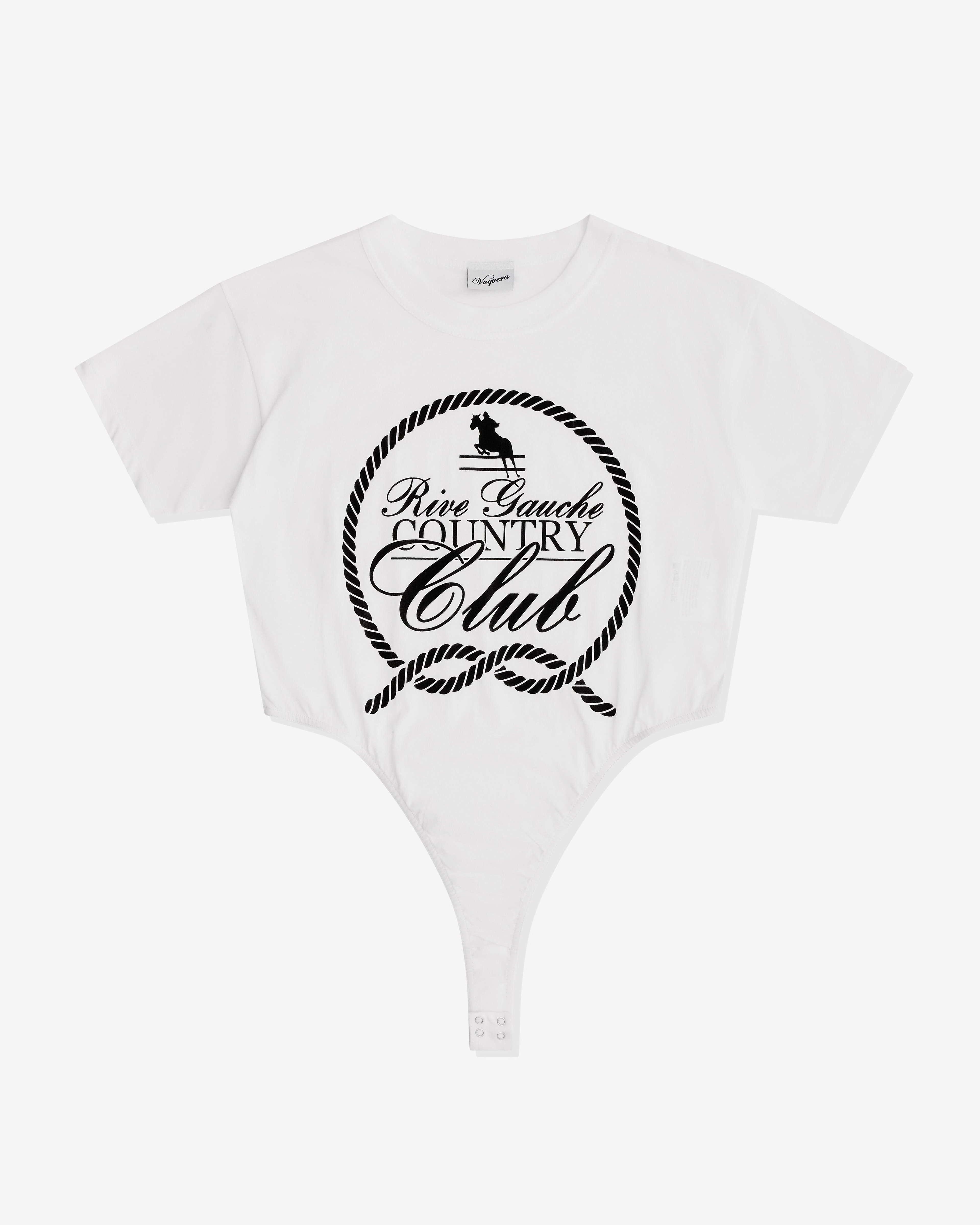 Vaquera - Women’s T-Shirt Bodysuit - (White) by VAQUERA