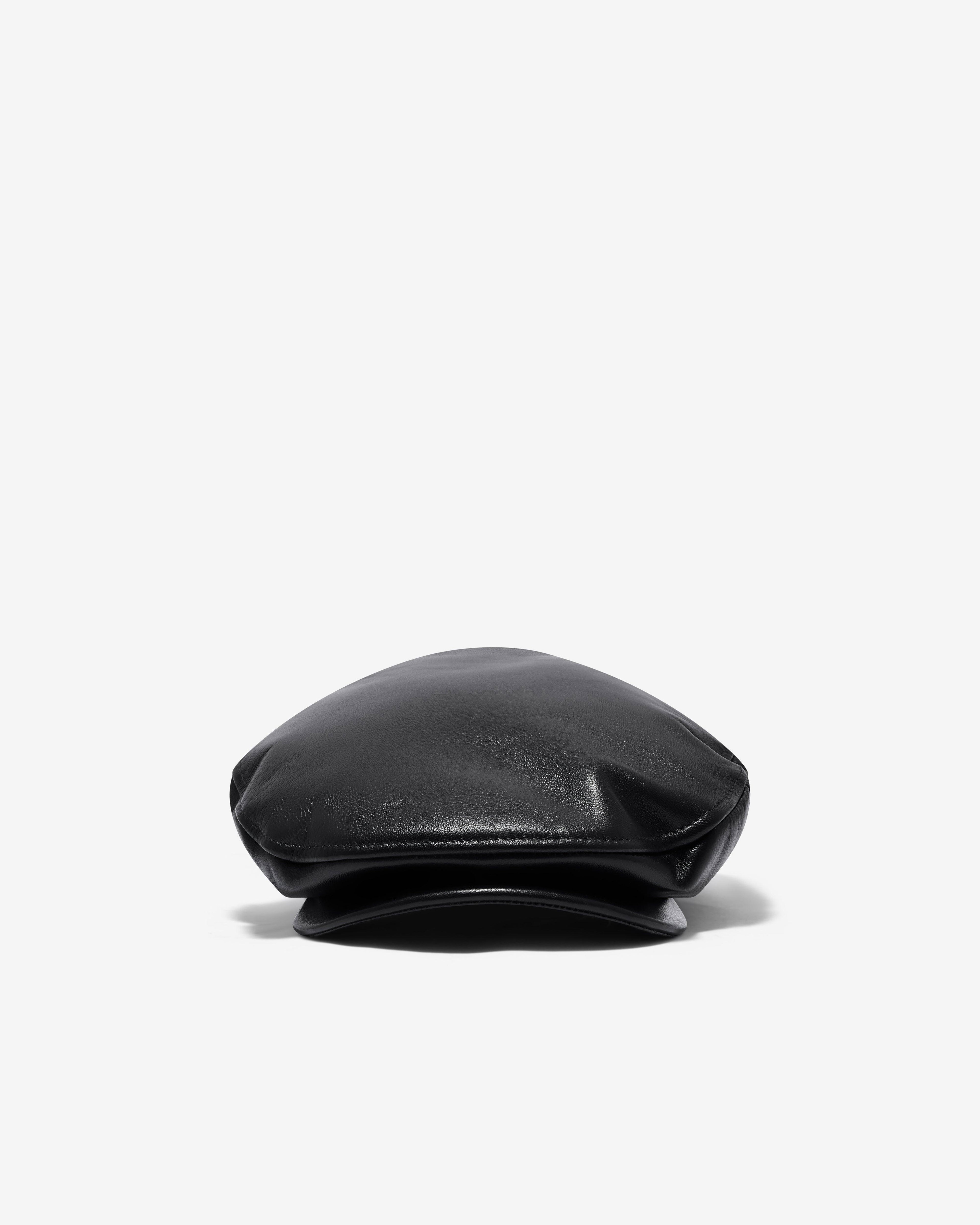 Vaquera - Women’s Women Newsboy Cap Leather - (Black) by VAQUERA
