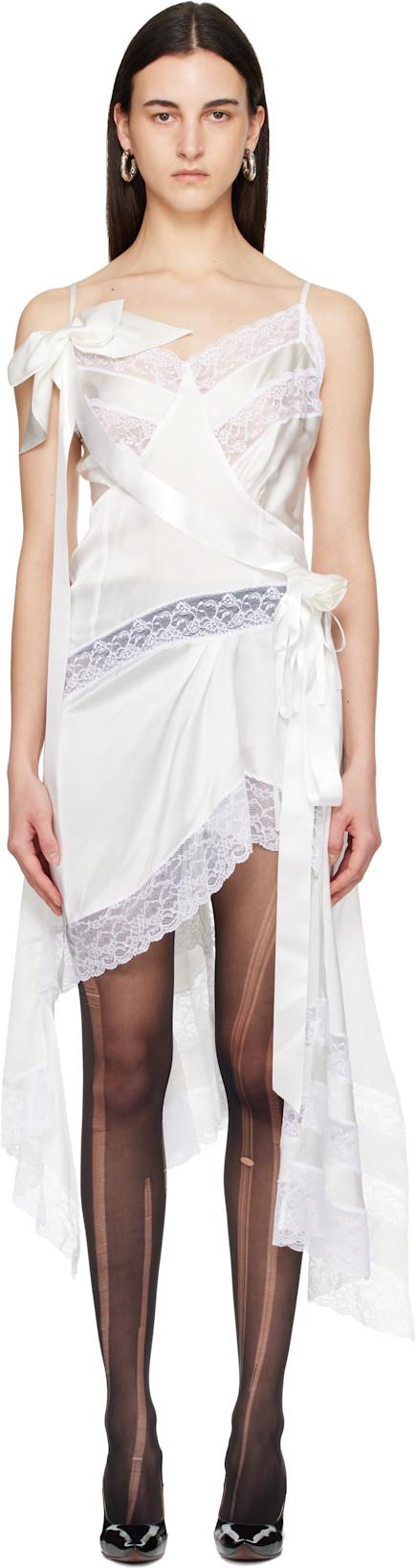 White Slip Minidress by VAQUERA