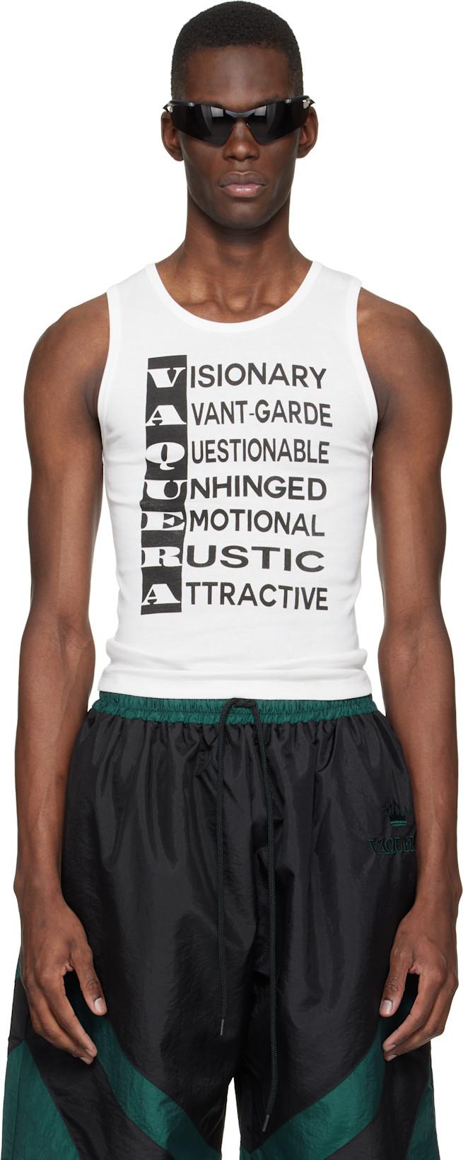 White 'Vaquera' Tank Top by VAQUERA