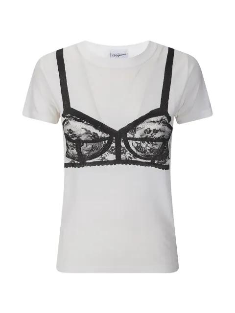 bra-print T-shirt by VAQUERA