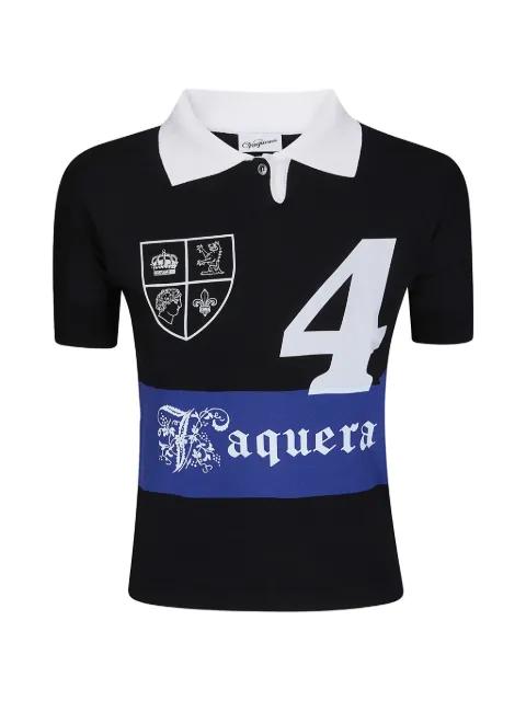 logo-print striped polo shirt by VAQUERA