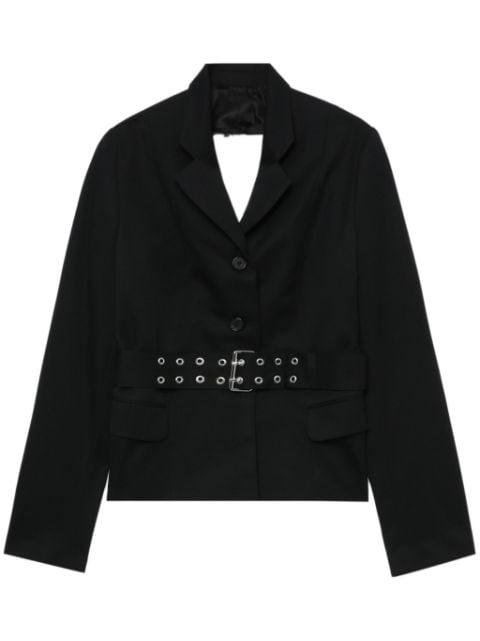 open-back belted blazer by VAQUERA
