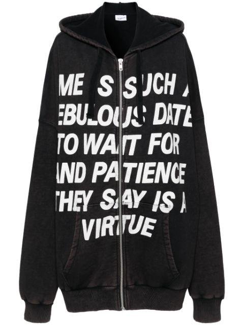 oversized zip-up hoodie by VAQUERA