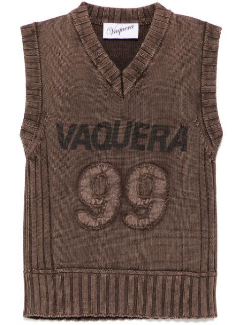 rib knit vest by VAQUERA