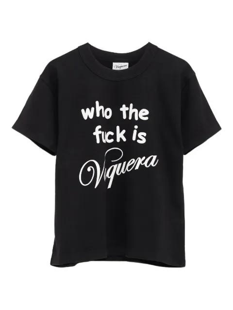 slogan-print T-shirt by VAQUERA