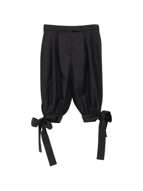 tie-hem shorts by VAQUERA