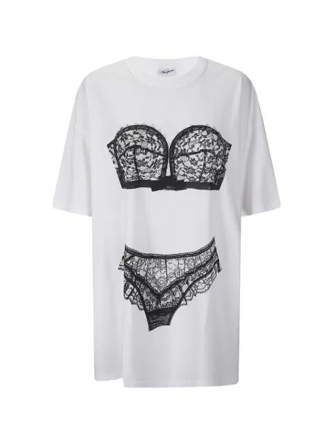 trompe l'oeil-print T-shirt by VAQUERA