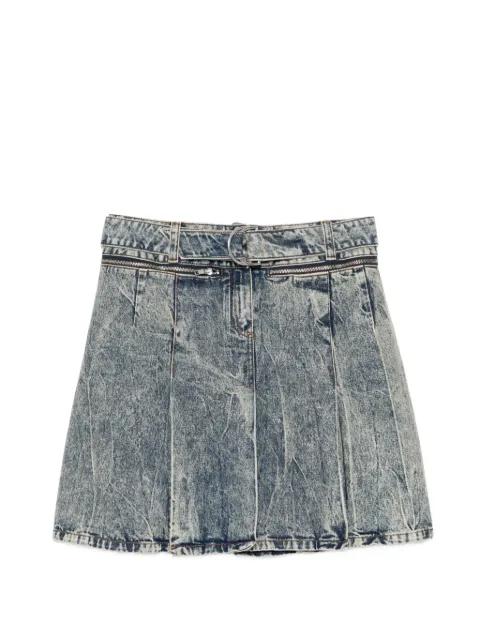 wash denim skirt by VAQUERA