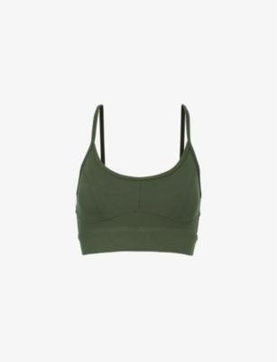 Always Irena brand-print stretch-recycled-polyester sports bra by VARLEY