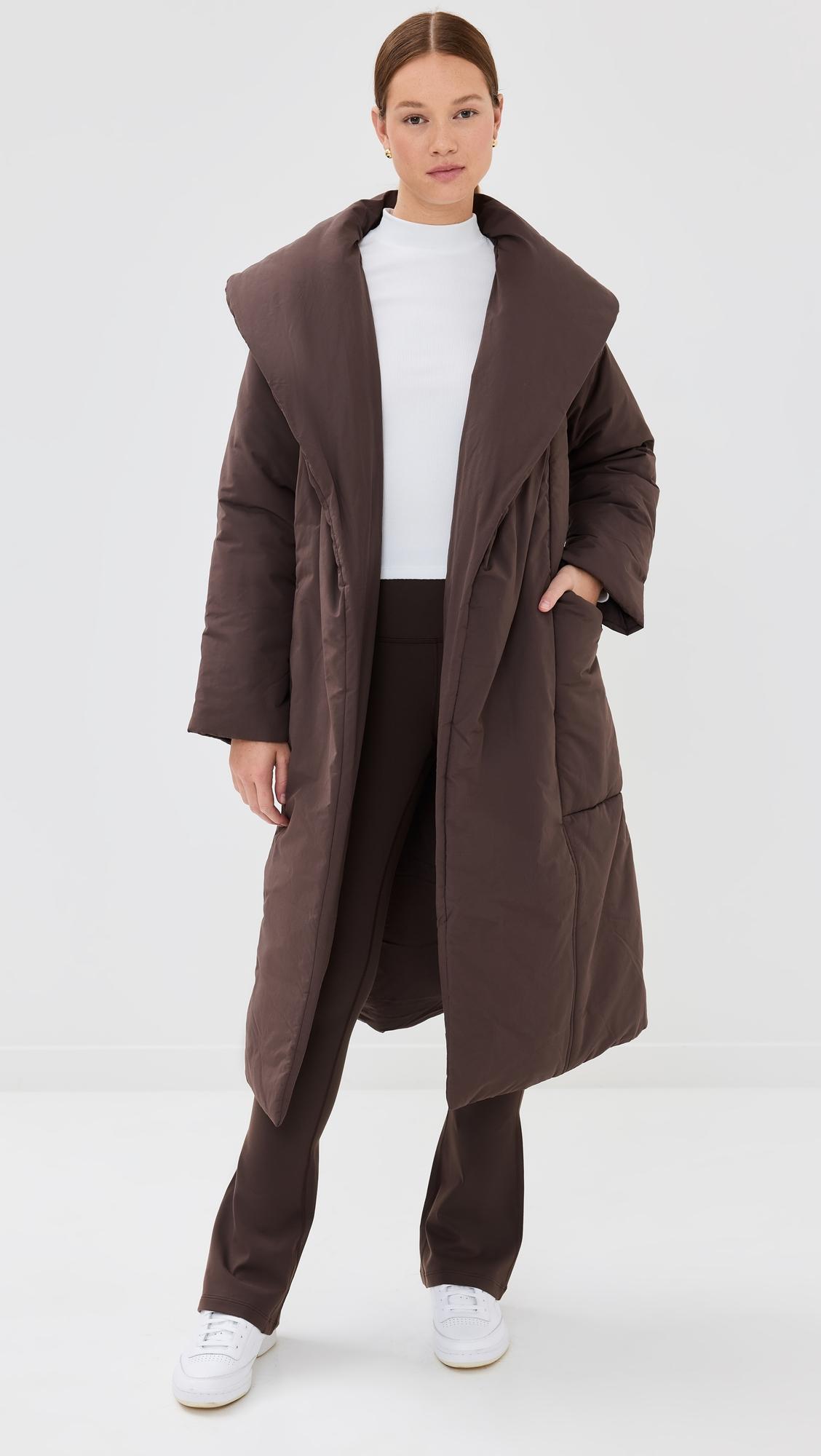 Ana Long Wrap Puffer Coat by VARLEY