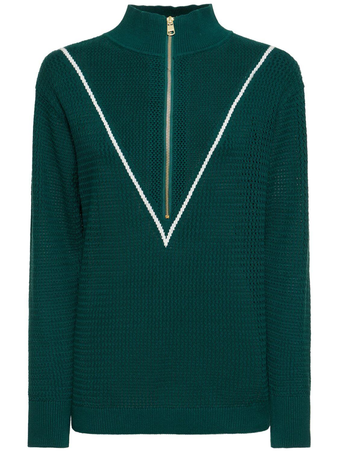 Calva Cotton Tennis Sweater by VARLEY