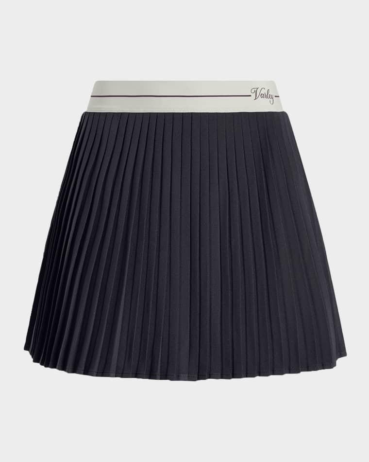 Clemency High-Rise Pleated Miniskort by VARLEY