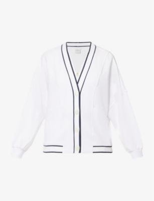 Decker contrast-piping stretch-jersey cardigan by VARLEY