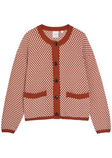 Elmwick patterned cotton-knit cardigan by VARLEY