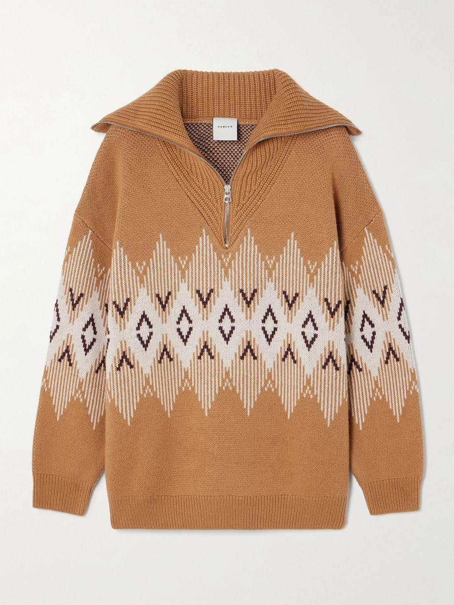 Heidi Fair Isle jacquard-knit half-zip sweater by VARLEY