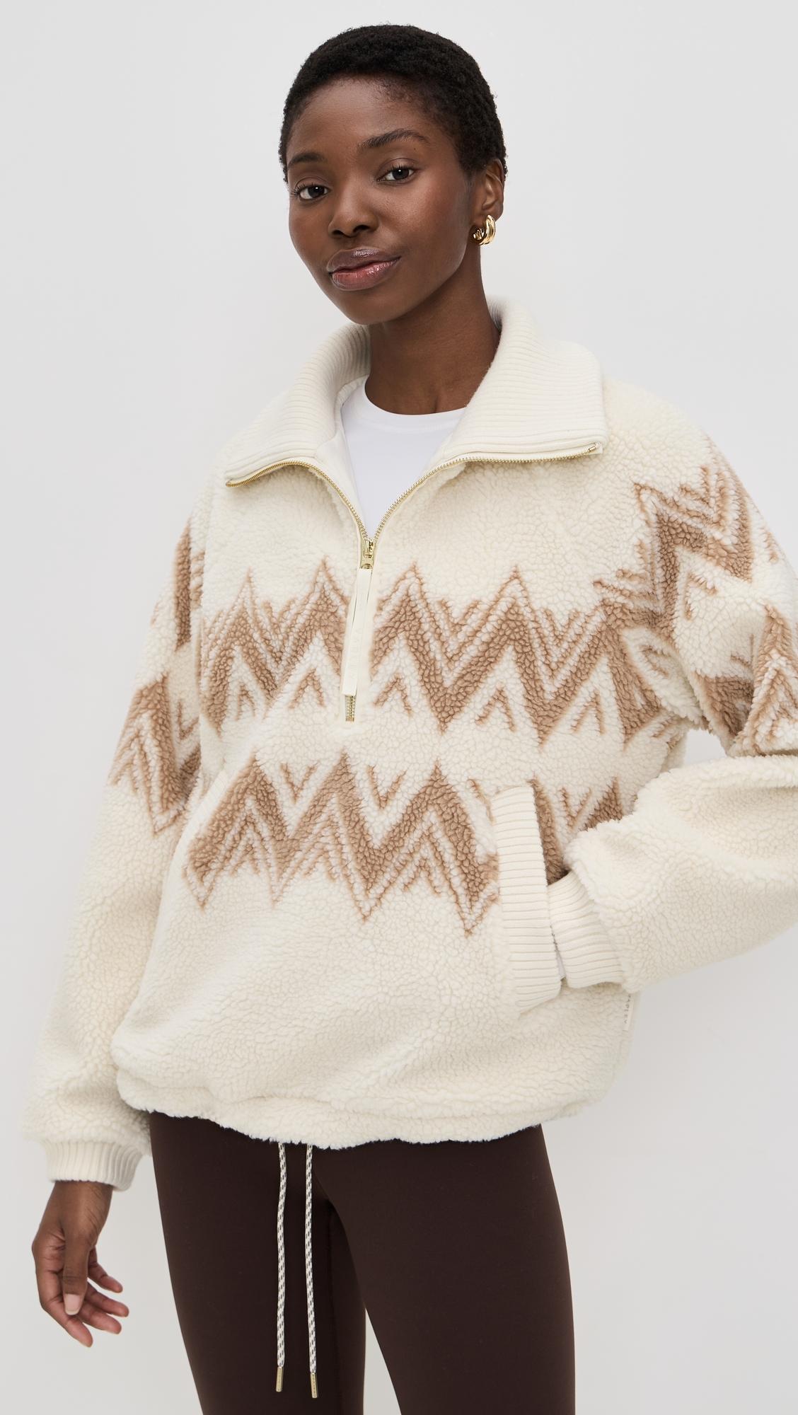 Hendrik Half Zip Faux Sherpa Pullover by VARLEY