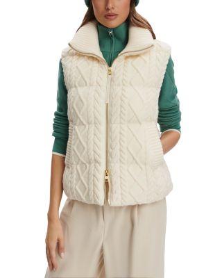 Irina Cable Knit Puffer Vest by VARLEY