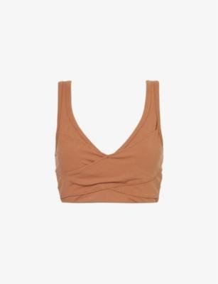 Kellam V-neck stretch recycled-polyester bra by VARLEY
