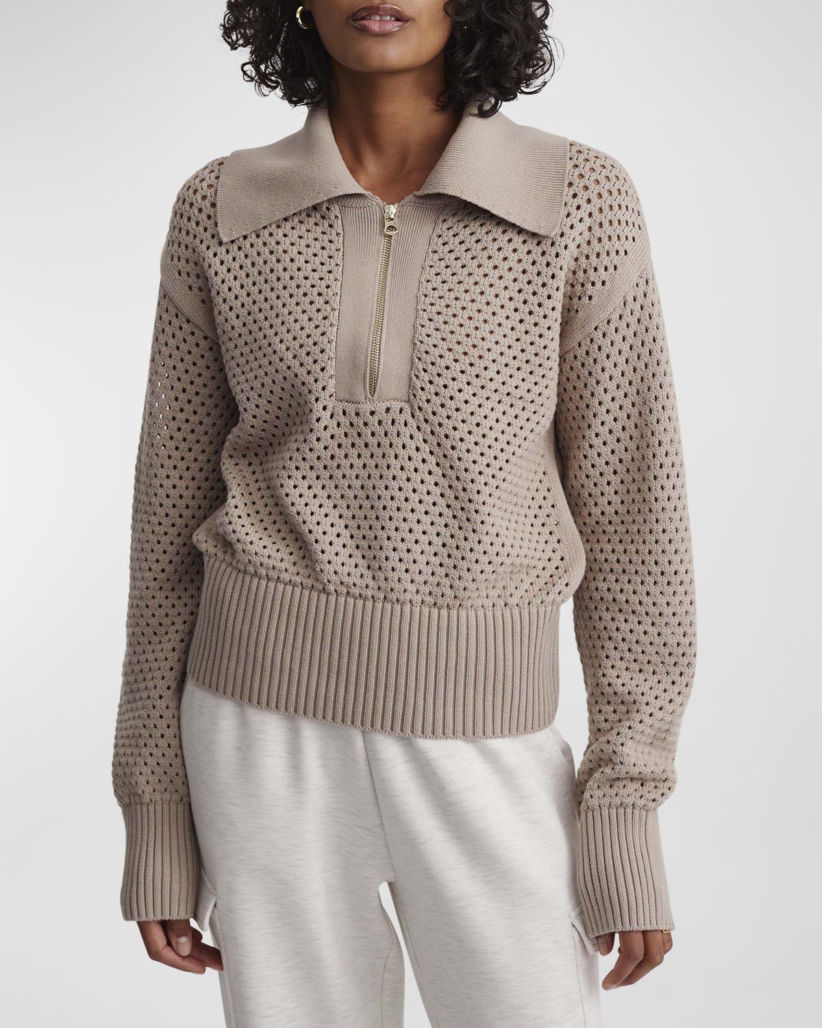 Lily Knit Polo Pullover by VARLEY