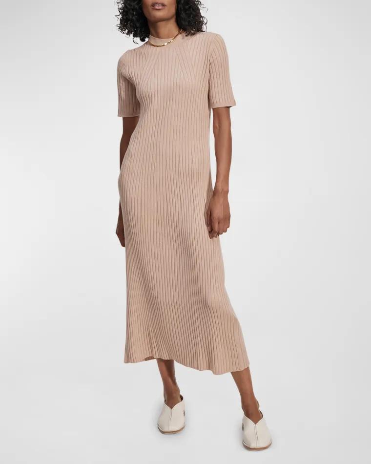 Maeve Rib-Knit Midi Dress by VARLEY