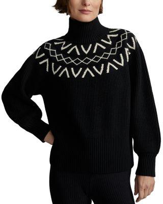 Marcie Fair Isle Yoke Mock Neck Knit Sweater by VARLEY