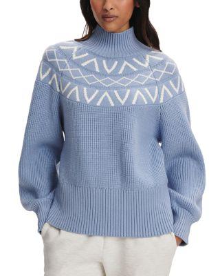 Marcie Fair Isle Yoke Mock Neck Knit Sweater by VARLEY