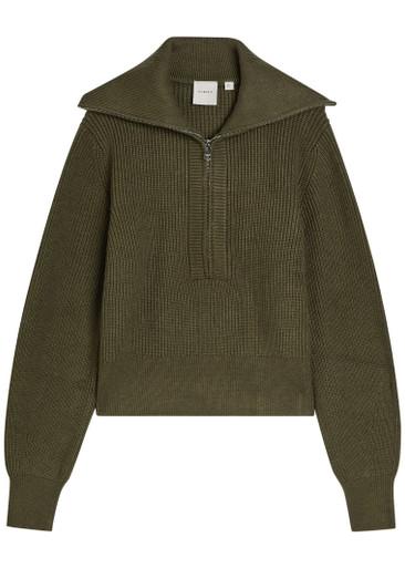 Maura ribbed half-zip knit sweatshirt by VARLEY