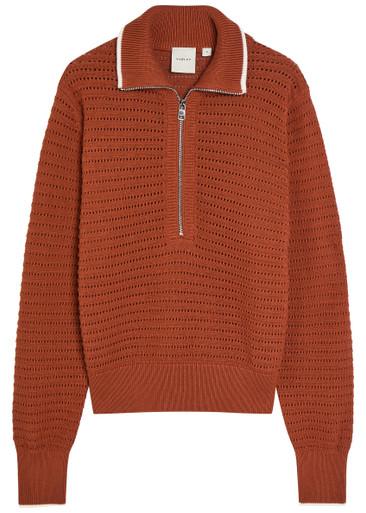 Morwenna half-zip cotton-knit jumper by VARLEY