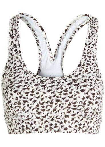 Move Selma printed stretch-jersey bra by VARLEY